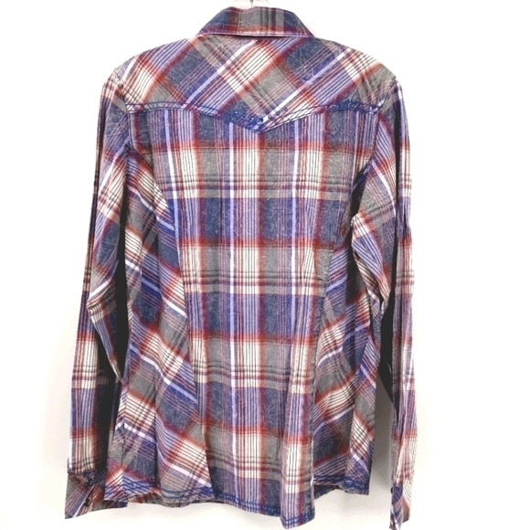 Adiktd Women's L Bling Western Button-Down Top - Picture 11 of 13